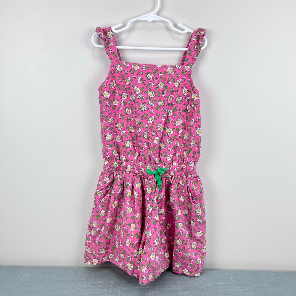 Mini Boden Pink Floral Daisy Romper 10-11